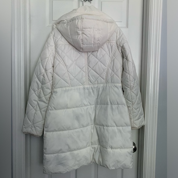 đź–¤BUNDLE&SAVEđź–¤ Apt 9 Womens M long white winter puffer coat - Picture 8 of 10
